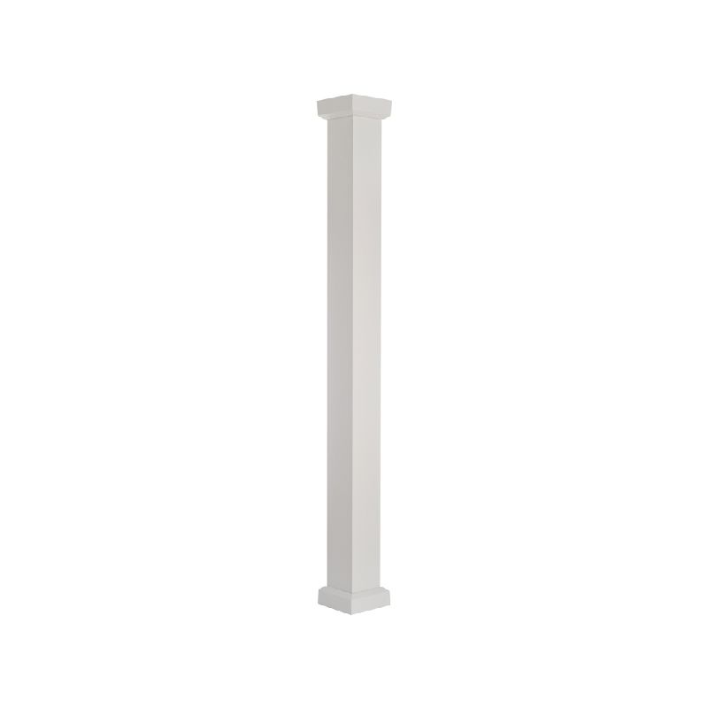 AFCO 800EC0708 Column, Square, Aluminum, White White