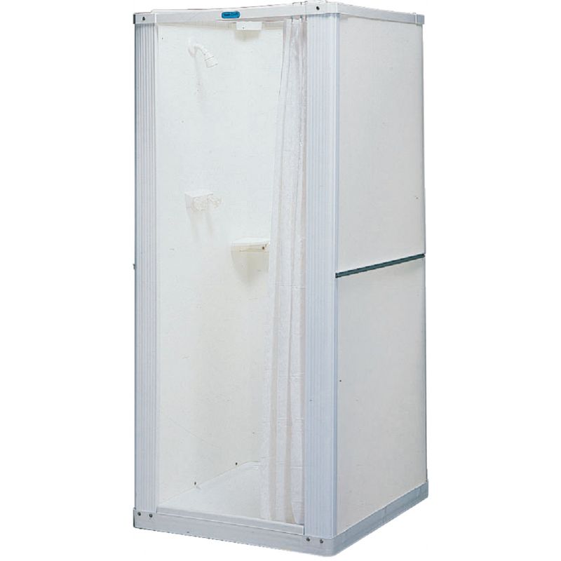 Mustee Durastall Shower Stall 32-5/8 In W X 74-3/4 In H X 32-5/8 In D, White