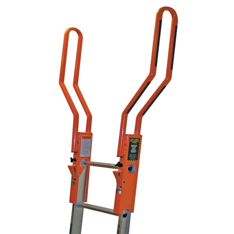Guardian Fall Protection Safe-T 10800 Ladder Extension System, Aluminum, Black/Orange, Powder-Coated Black/Orange