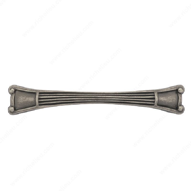 Richelieu BP26959142 Cabinet Pull, 5 in L Handle, 25/32 in H Handle, 1-1/16 in Projection, Metal, Pewter Traditional