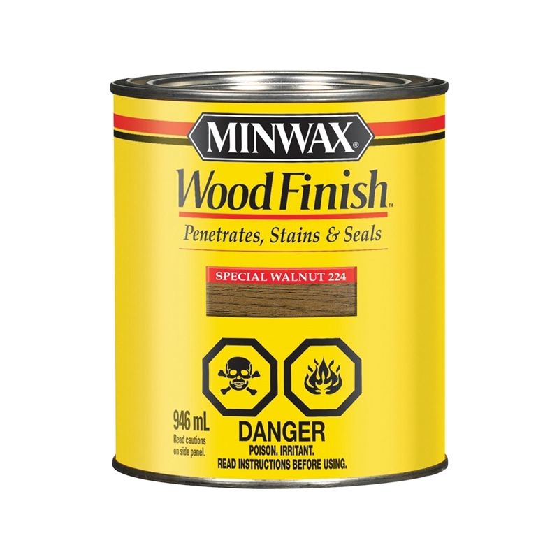 Minwax 224034444 Wood Stain, Special Walnut, Liquid, 946 mL, Can Special Walnut