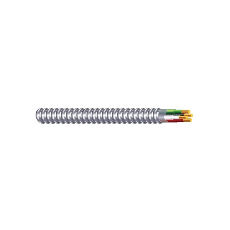 Southwire Armorlite 55222775 Armored Cable, 14 AWG Cable, 3 -Conductor, 75 m L, Copper Conductor