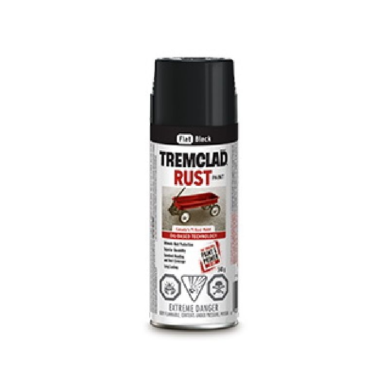 Rust-Oleum 27048B512 Rust Preventative Spray Paint, Flat, Black, 340 g, Can Black
