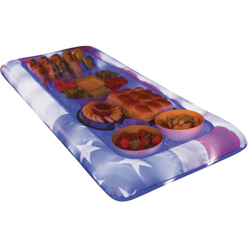 PoolCandy Stars and Stripes LED Buffet Cooler 45 In. X 22 In. X 4 In.