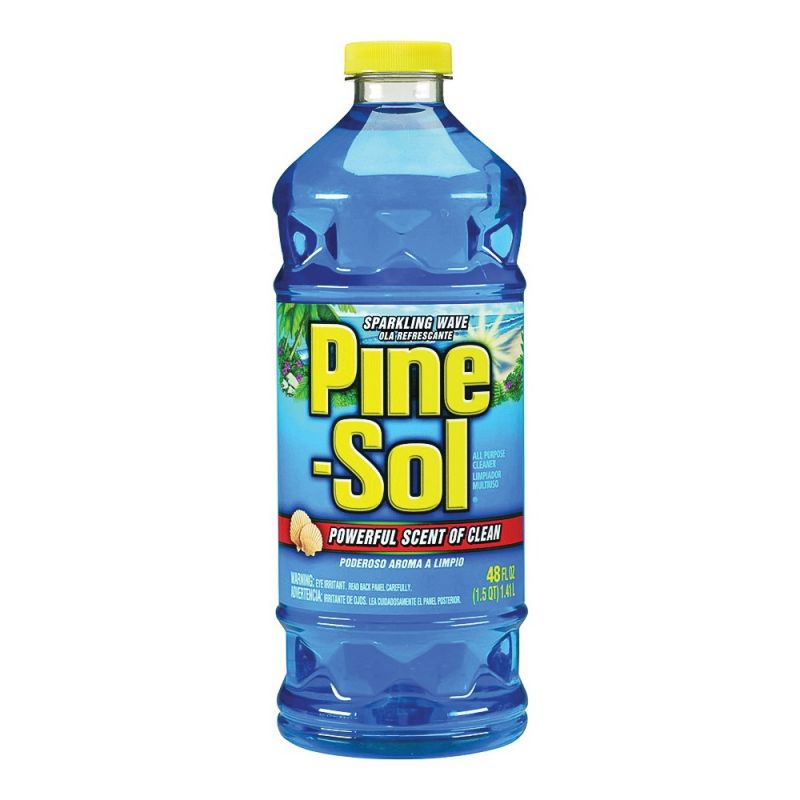 Pine-Sol 41904 Cleaner, 48 oz Bottle, Liquid, Aromatic/Citrus/Floral, Clear Blue Clear Blue