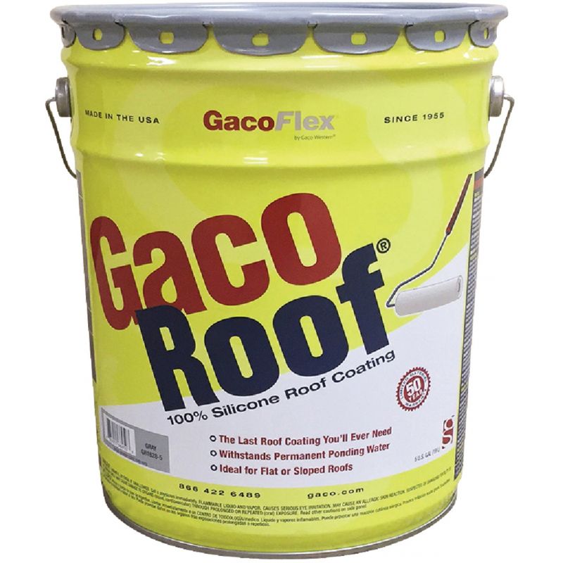 GacoFlex GacoRoof Silicone Roof Coating Gray, 5 Gal.
