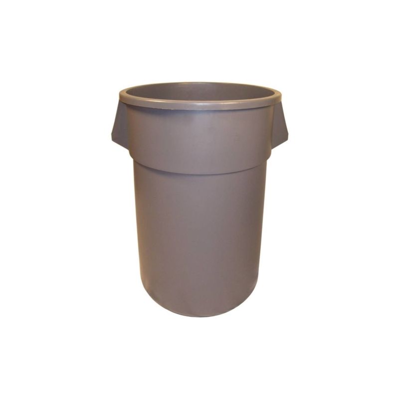 Continental Commercial 5500GY Trash Receptacle, 55 gal, Plastic, Gray 55 Gal, Gray
