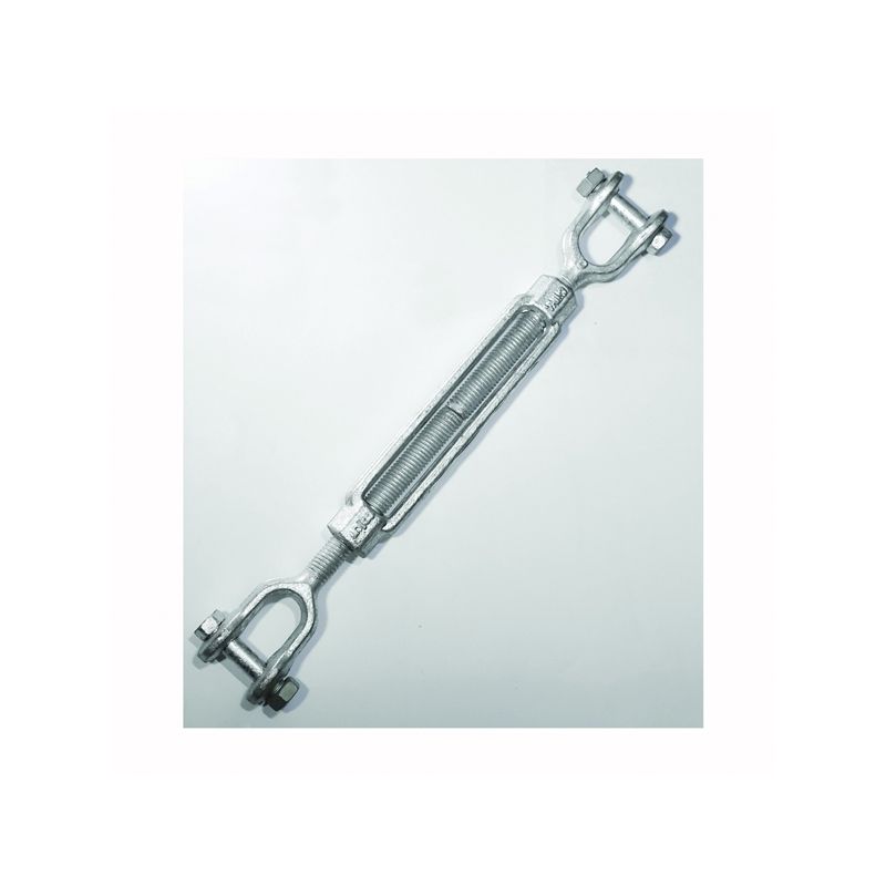 BARON 19-5/8X9 Turnbuckle, 3500 lb Working Load, 5/8 in Thread, Jaw, Jaw, 9 in L Take-Up, Galvanized Steel