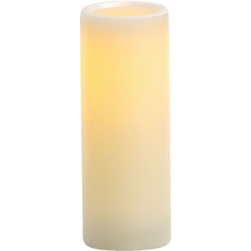 Inglow Cream Wax Pillar LED Flameless Candle Cream
