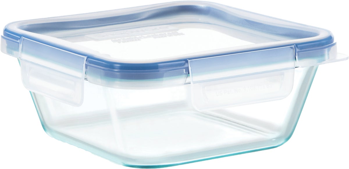 Snapware Total Solution Pyrex Glass 4 Cup Square Food Storage, Food Storage, Household