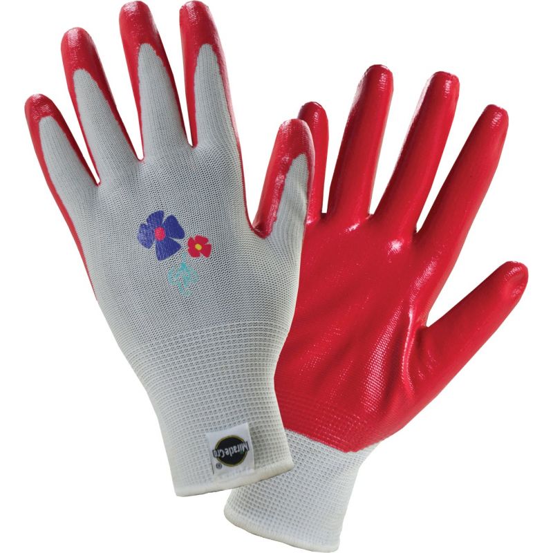 Miracle-Gro Nitrile Coated Glove M/L, Pink &amp; Purple Floral