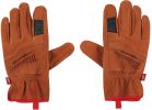 Milwaukee Goatskin Leather Work Gloves XL, Brown &amp; Black