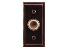 Heath Zenith SL-716 Doorbell Pushbutton, Wired, Metal, Lighted