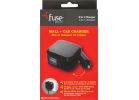 Fuse Car &amp; Wall USB Charger Black, 2.1