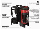 Milwaukee M18 FUEL 3-In-1 Backpack Vacuum Cleaner - Bare Tool Red/Black