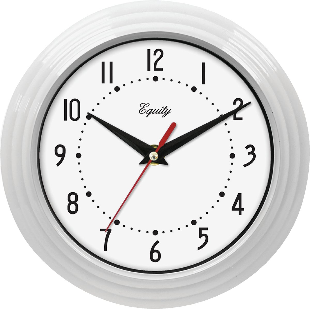 Equity by La Crosse 29007 8 inch In/Out Thermometer Metallic (Grey) Silver Wall Clock