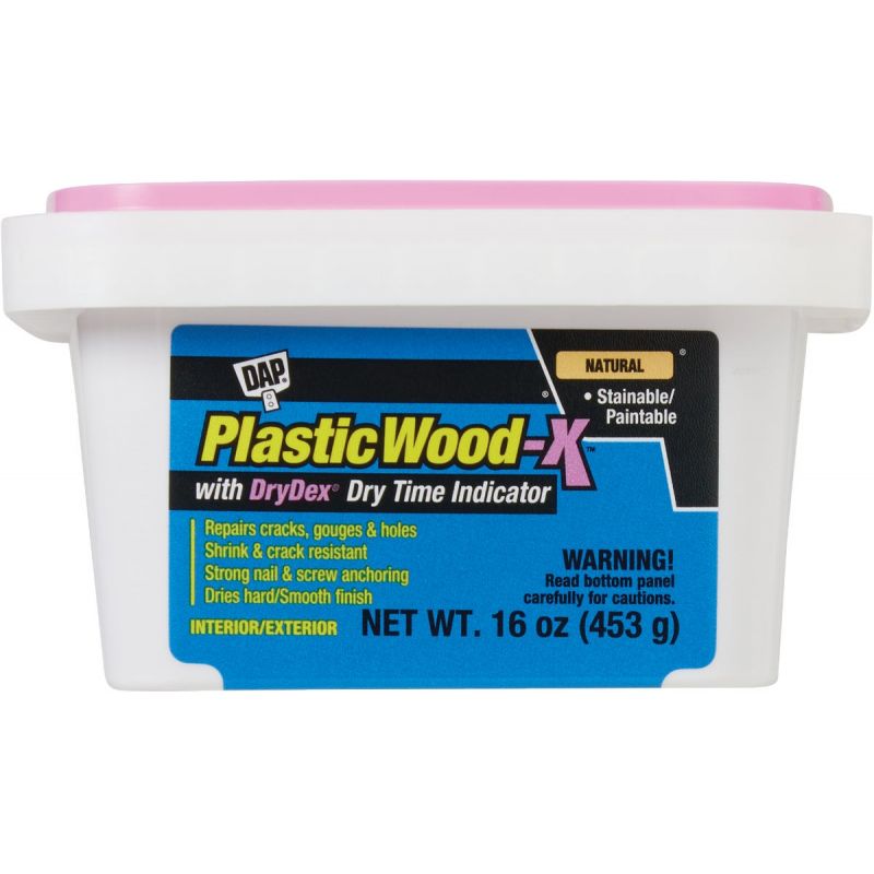 Dap Plastic Wood-X All Purpose Wood Filler Natural, 16 Oz.