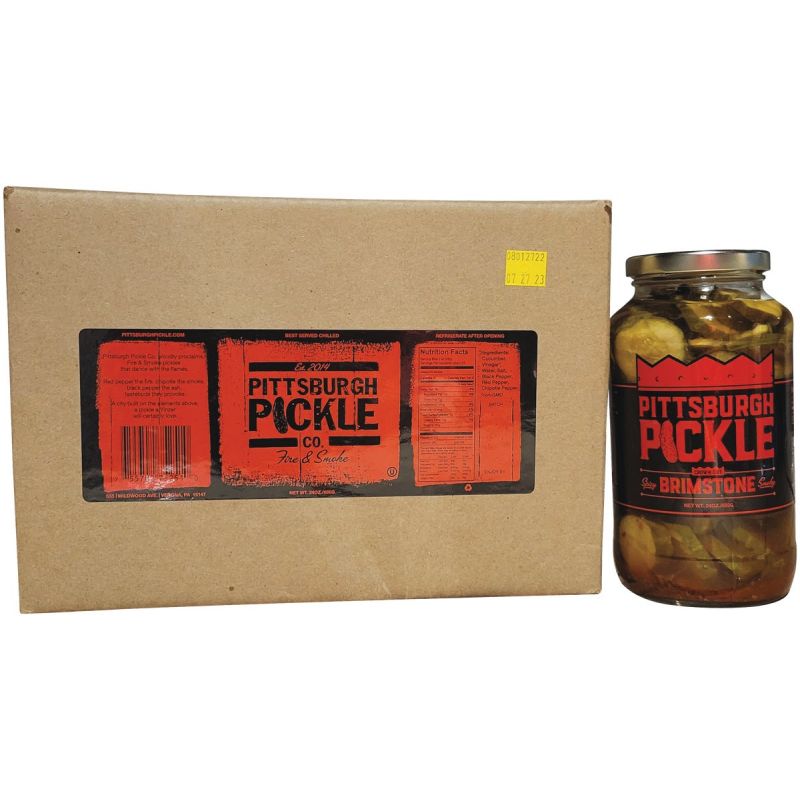 Pittsburgh Pickle Company Brimstone Pickles 24 Oz. (Pack of 6)