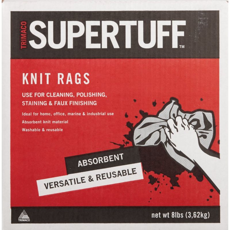 Trimaco SuperTuff White Knit Staining Rags 8 Lb., White