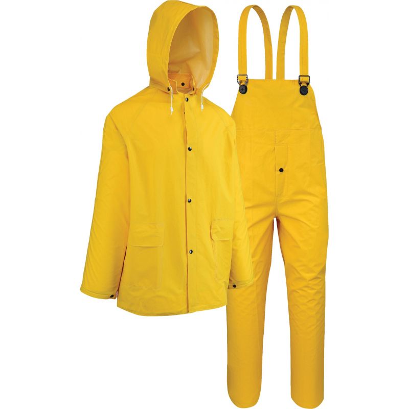 West Chester Protective Gear 3-Piece PVC Yellow Rain Suit 2XL, Yellow
