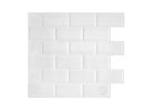Smart Tiles Mosaik Series SM1020-4 Wall Tile, 10.95 in L Tile, 9.7 in W Tile, Straight Edge, Subway Pattern, White White (Pack of 6)