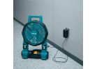 Makita DCF201Z Jobsite Fan, Tool Only, 18 V, 5 Ah, 2-Speed, Includes: (1) AC Adapter Teal