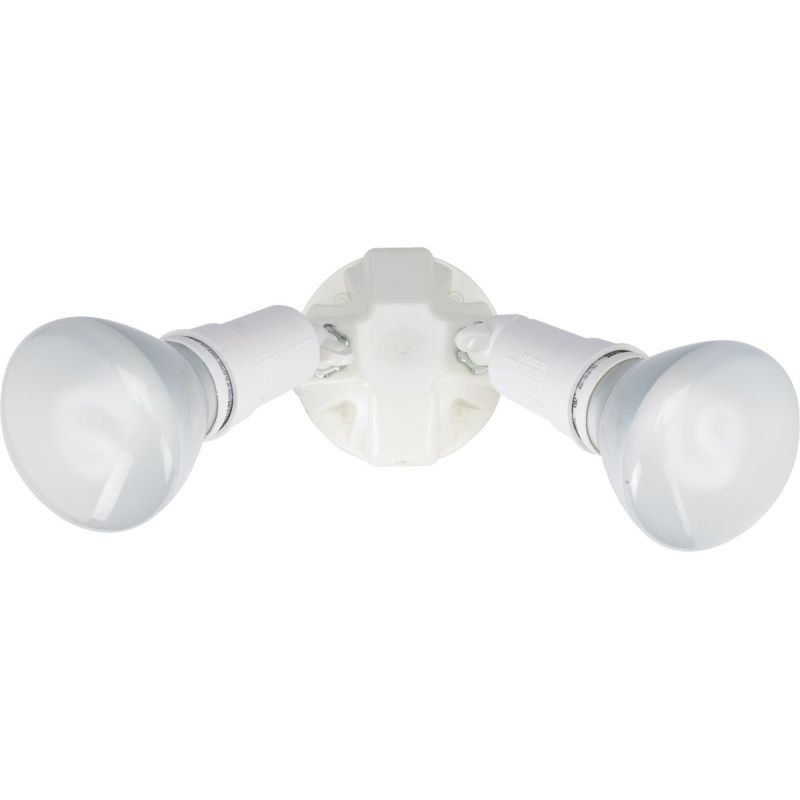 Halo Incandescent Dusk-To-Dawn Floodlight Fixture White