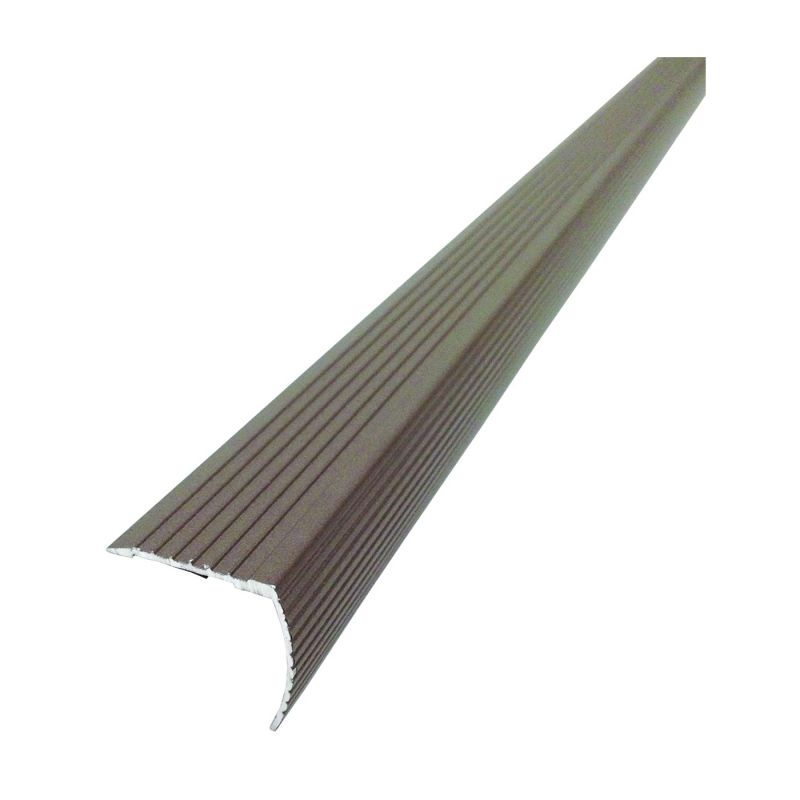 M-D 43311 Fluted Stair Edge, 36 in L, 1.22 in W, Metal, Spice Spice