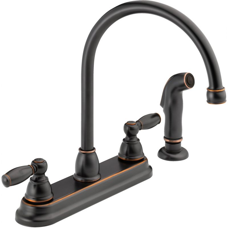 Peerless Double Handle Kitchen Faucet with Sprayer