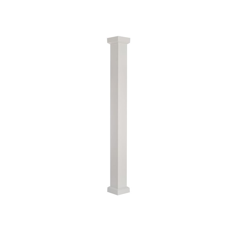 AFCO 600EC0708 Column, 8 ft H, Square, Aluminum, White White