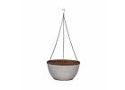 Southern Patio HDR-054801 Westlake Hanging Basket, Grooved Pattern, Resin, Rustic Galvanized Rustic Galvanized