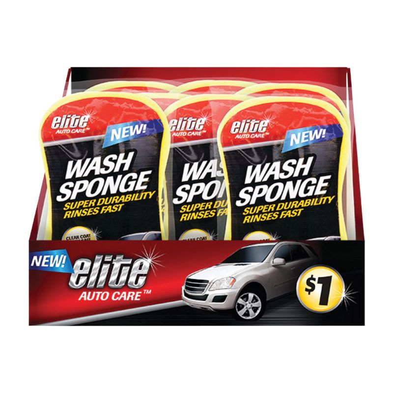 FLP 9696 Wash Sponge, 8 in L, 4 in W, 1-1/2 in Thick