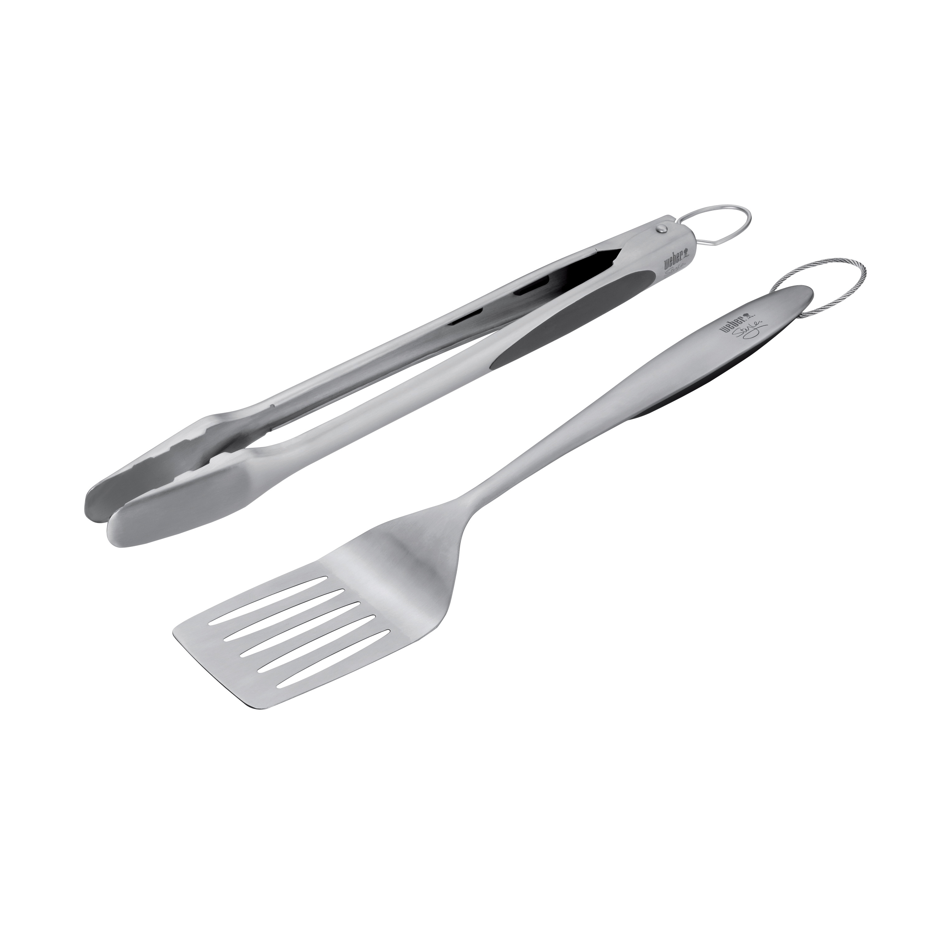 Omaha Sbq318-3-b Barbecue Tool Set with Handle and Hanger, Stainless Steel, 3