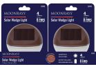 Moonrays 4 Lm. LED Solar Wedge Light Bronze (Pack of 12)