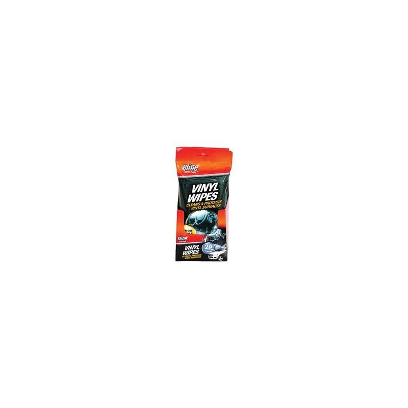 Elite Auto Care 8912 Vinyl Wipes, Effective to Remove: Dirt, Grime, 24-Wipes (Pack of 12)