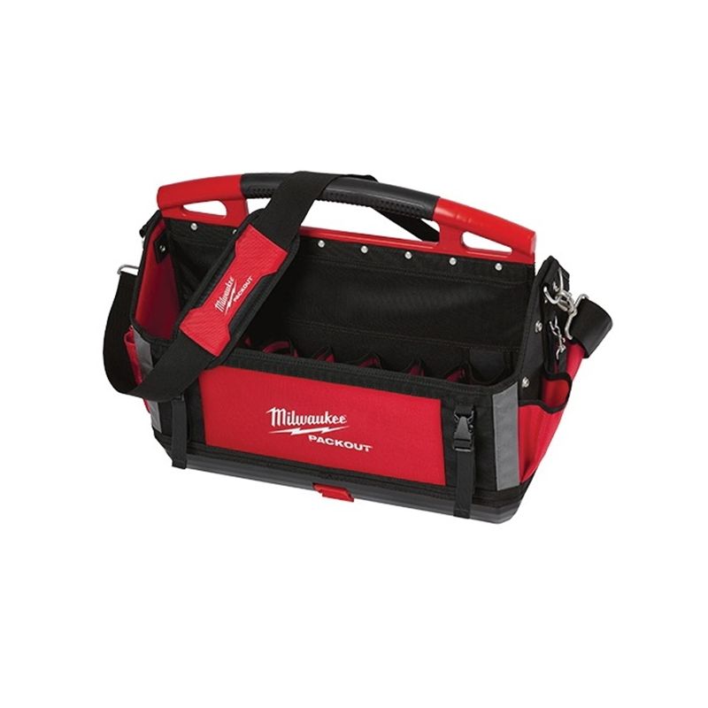 Milwaukee 48-22-8320 Tool Tote, 20 in W, 11 in D, 17 in H, 32-Pocket, Polyester, Red Red