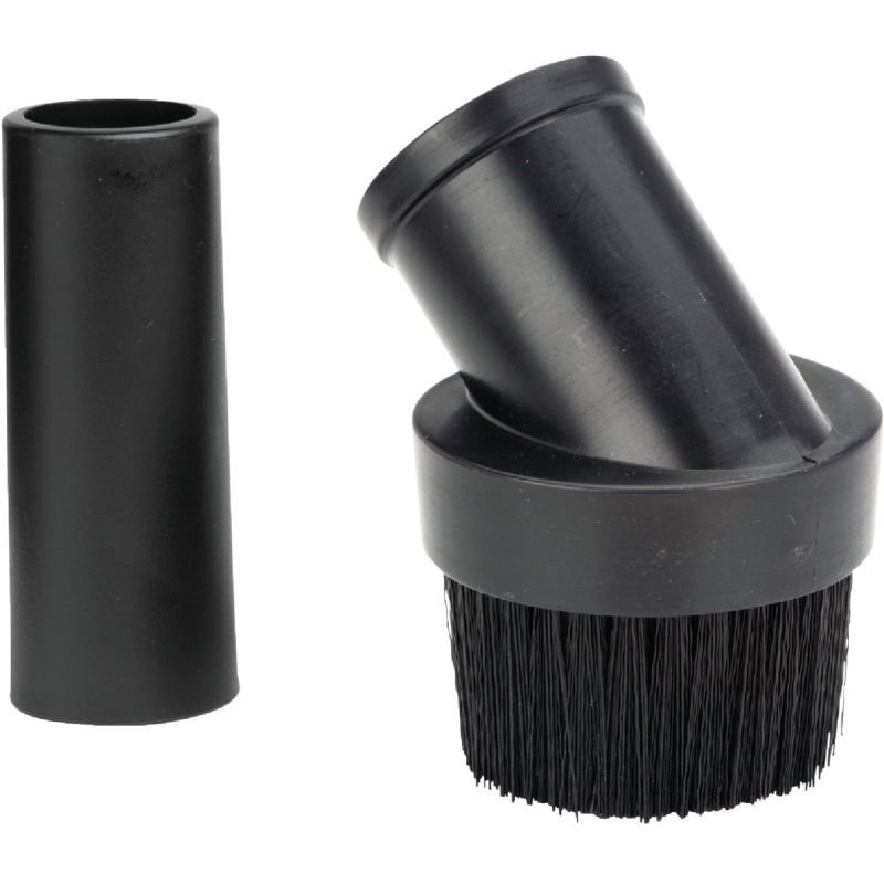 Shop Vac Round Vacuum Brush with Adapter 1-1/2 In., Black