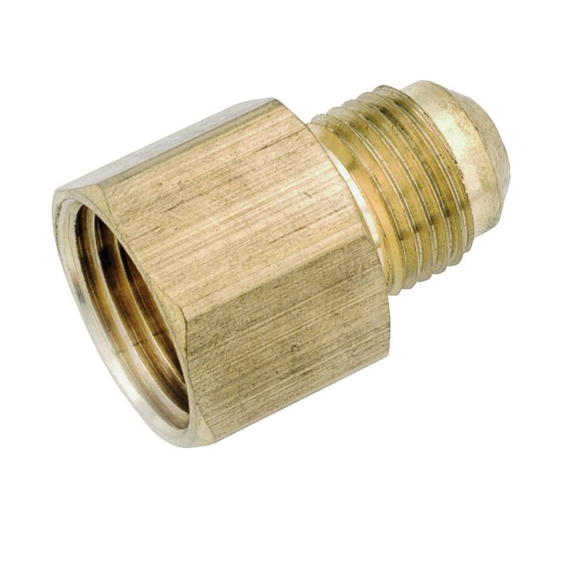 Anderson Metals 754046-0812 Tube Coupling, 1/2 x 3/4 in, Flare x FNPT, Brass (Pack of 5)