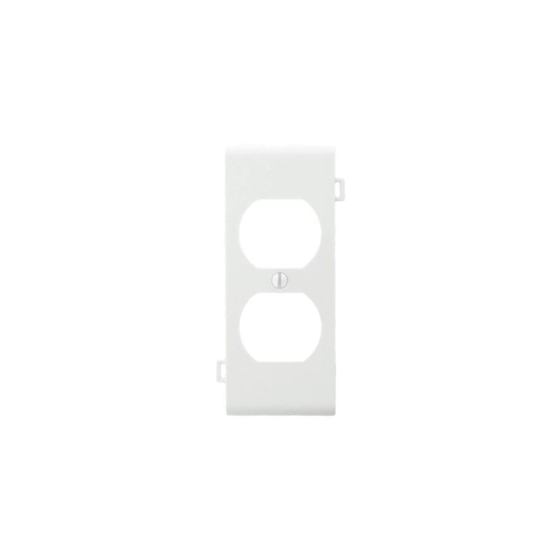 Leviton PSC8-W Receptacle Sectional Wallplate, 1 -Gang, Thermoplastic Nylon, White, Surface Mounting White