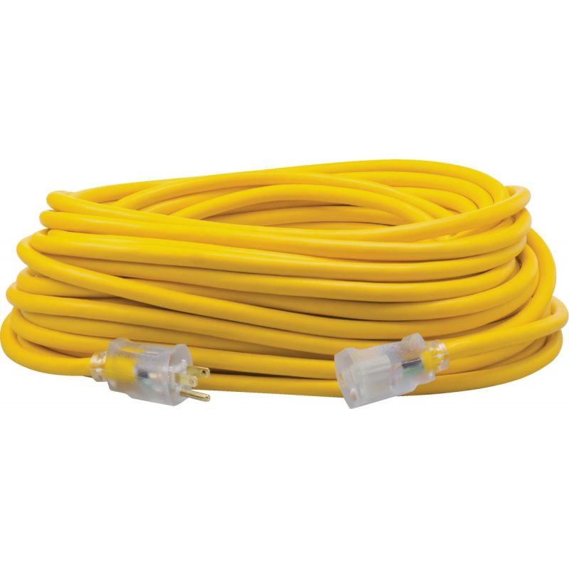 Coleman Cable 12/3 Cold Weather Extension Cord Yellow, 15