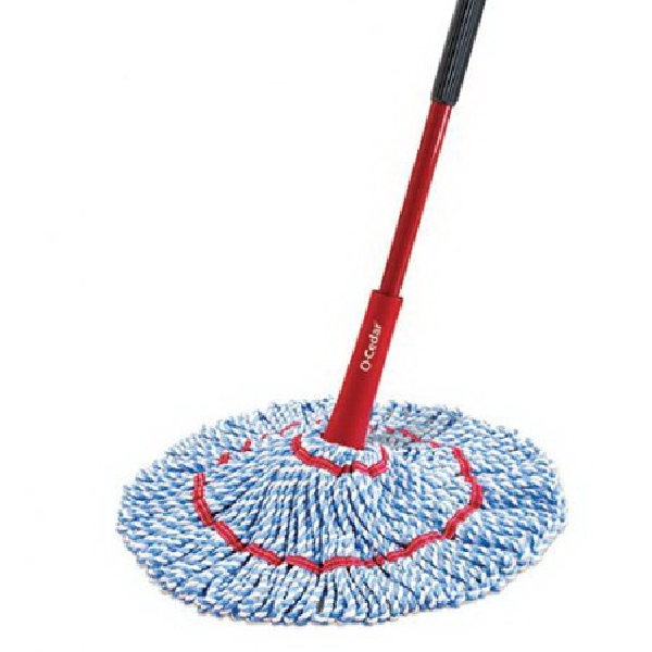 Buy O-Cedar EasyWring 148473 Spin Mop and Bucket System, Microfiber Mop  Head, Red Mop Head, Metal Handle