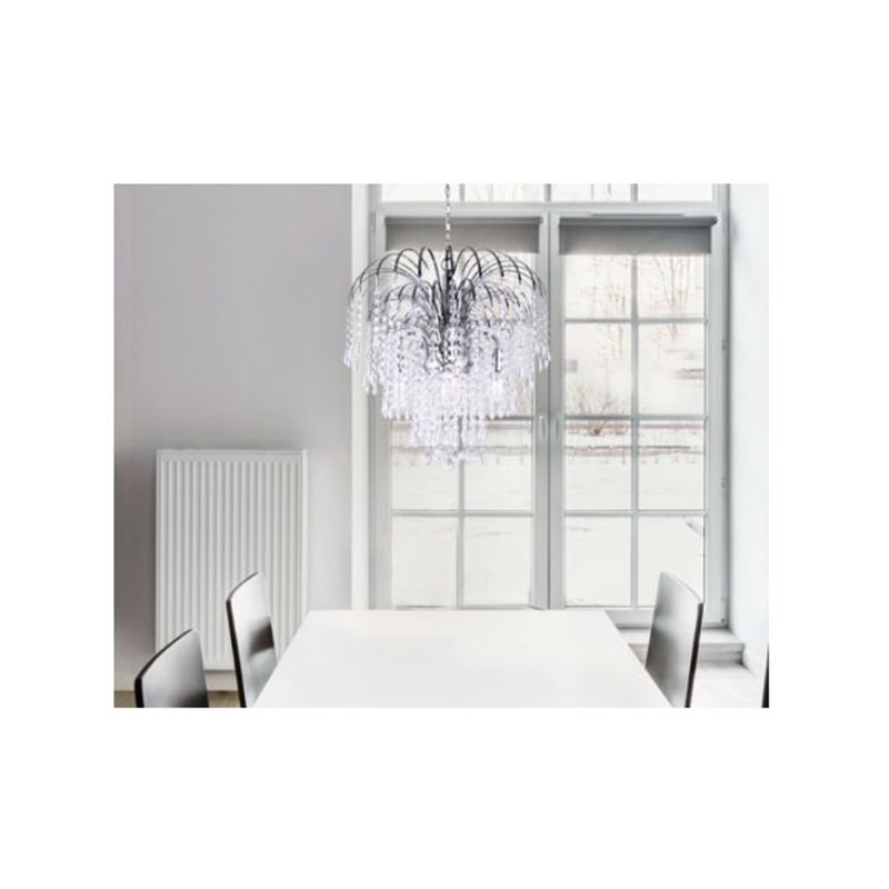 Canarm Olivia Series ICH135B04CH Chandelier, 120 V, 60 W, 4-Lamp, Incandescent Lamp, 800 Lumens, Steel Fixture