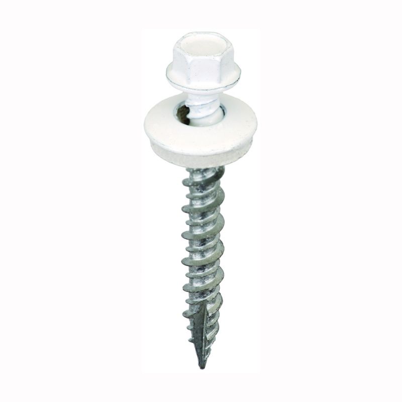 Acorn International SW-MW15BW250 Screw, #9 Thread, High-Low, Twin Lead Thread, Hex Drive, Self-Tapping, Type 17 Point Bright White