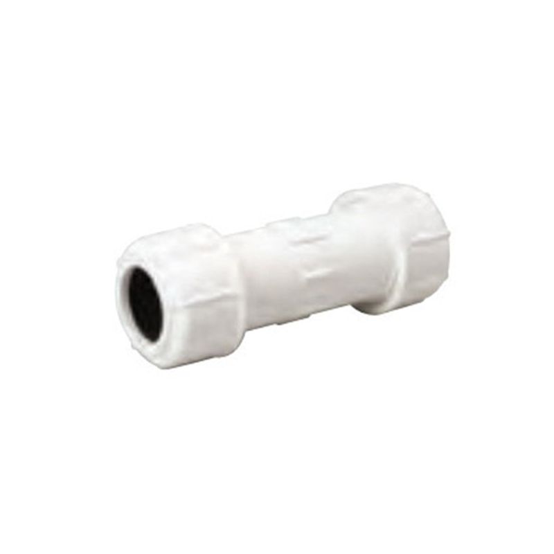 B &amp; K 160-107 Double Seal Coupling, 1-1/2 in, Compression, PVC