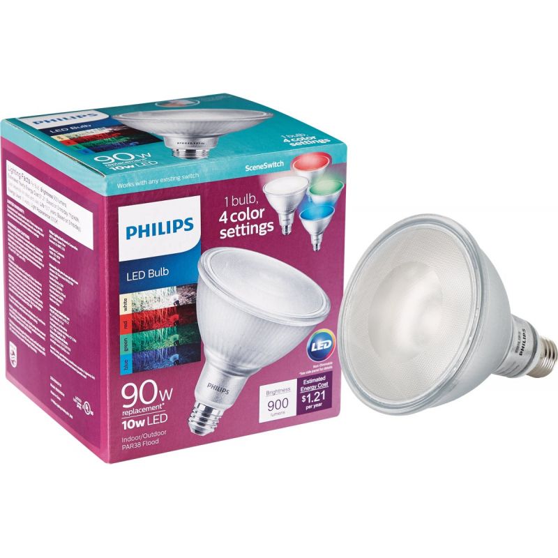 Philips SceneSwitch Indoor/Outdoor PAR38 Medium LED Floodlight Light Bulb