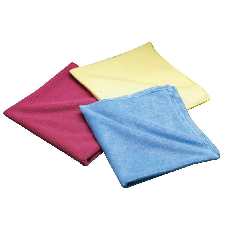 Norton 07660706038 Cleaning Cloth, 16 in L, 16 in W, Microfiber, Red Red