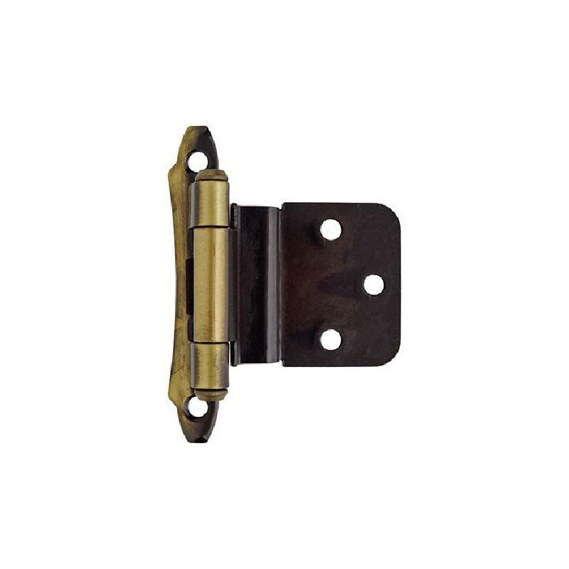 Amerock BPR7928AE Hinge, 3/8 in Inset, Antique Brass Transitional