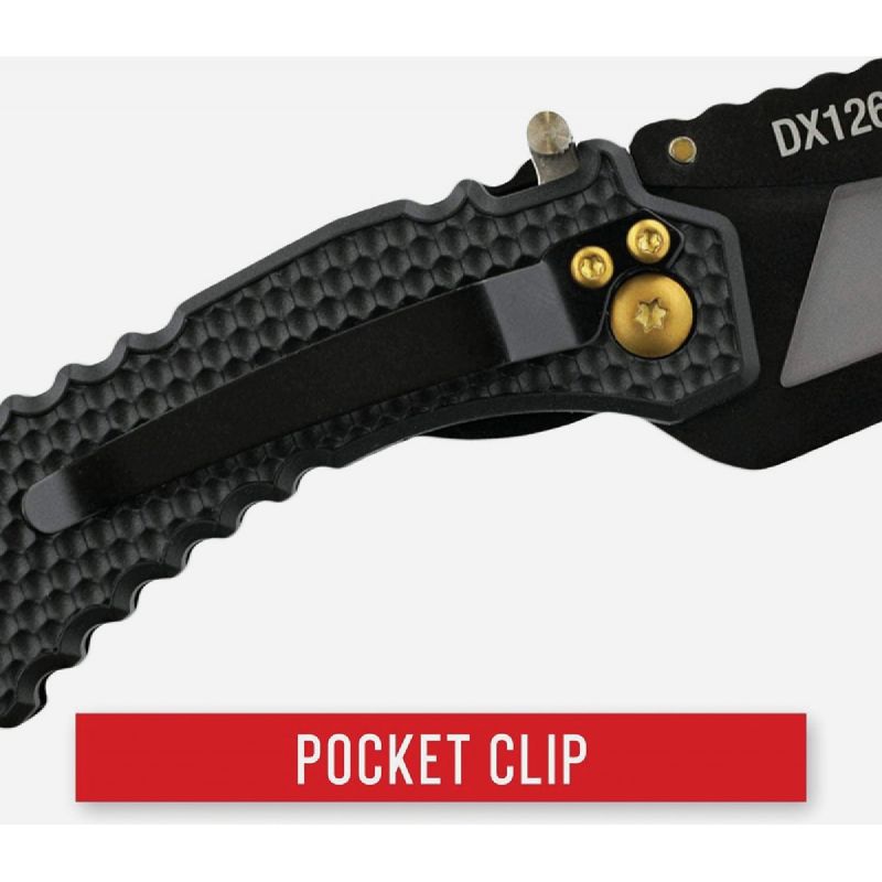 Coast DX126 Double Lock Pro Razor Folding Knife Black, 1-1/4 In.