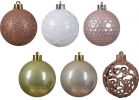 Decoris Shatterproof Bauble Christmas Ornament Pearl, Rose, Pistachio, White, Pink