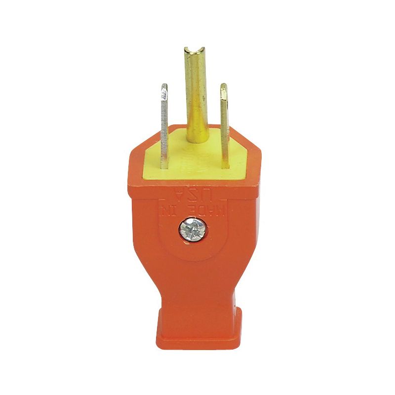 Eaton Wiring Devices SA3990 Electrical Plug, 2 -Pole, 15 A, 125 V, NEMA: NEMA 5-15, Orange Orange